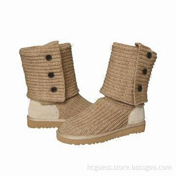 Fashionable Knitted Boots, for Women, Comes in Cream
